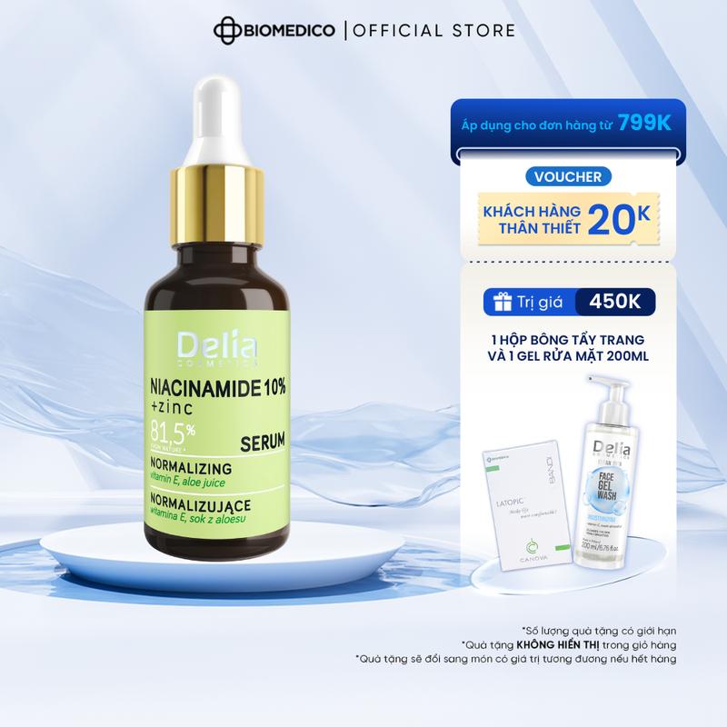 DELIA COSMETICS Serum Niacinamide 10% + ZinC ngừa mụn, giảm viêm, mờ thâm, sáng…