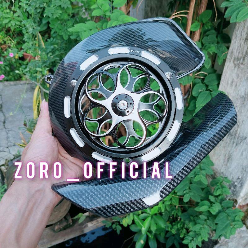 Spinner Cnc Cover Tutup Kipas Carbon Mio M3 / Mio 125 / Mio Z / Soul Gt 125 New / Fino 125 / Xride 125 / Mio S ZORO 1