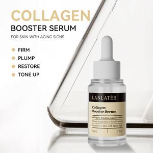 LANLATER Collagen Booster Serum 30mL untuk Kulit dengan Tanda Penuaan - Firm Plump Restore Tone Up Serum Booster Kolagen  serum & esen nada kulit yang tidak sekata serum & esen glowing nature normal skin types serum & esen