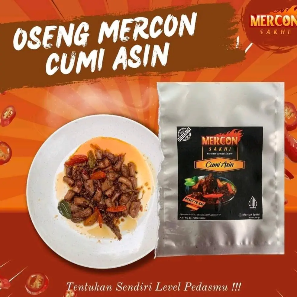 Oseng mercon enak murah bergaransi!!! Oseng mercon cumi asin kemasan ekonomis