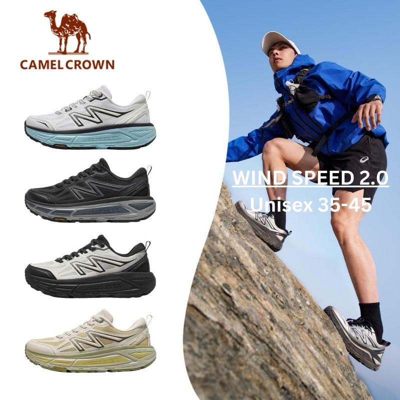 【Wind Speed 2.0 Camel Crown 2025 Giày thể thao Giày đi bộ đường dài ngoài trời mới dành cho nam Giày chạy bộ Giày chạy bộ địa hình X15B097023/X25B097018