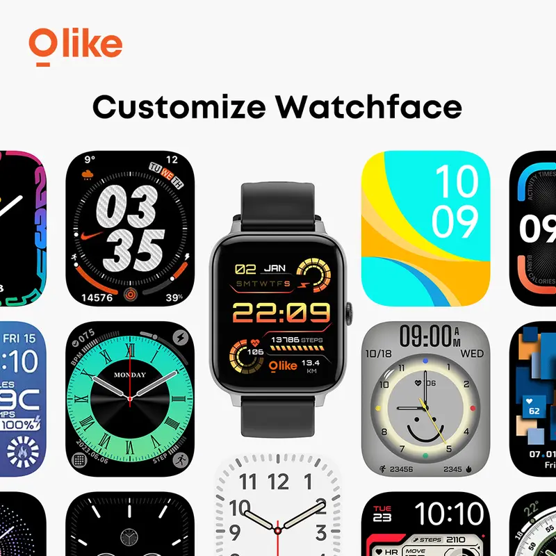 OLIKE Smartwatch Meta S1 Jam Tangan Pintar Pria dan Wanita Bluetooth Call Custom Wallpaper 100 Mode Olahraga Pemantauan Denyut Jantung 3