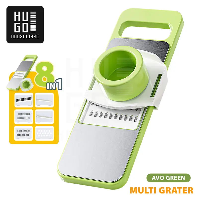 HUGO Parutan Serbaguna 8 in 1 Parutan Sayur Buah Multifungsi Vegetable Cutter Premium Stainless Steel 8