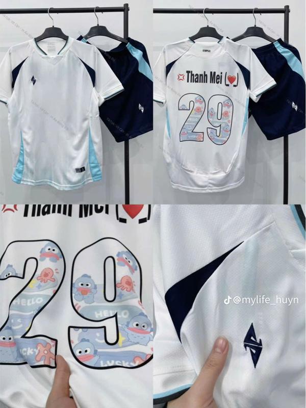 [CÓ IN TÊN] Bộ áo bóng đá  strip xanh in echxanh, chất thun lạnh thoáng mát Top Kids Sports