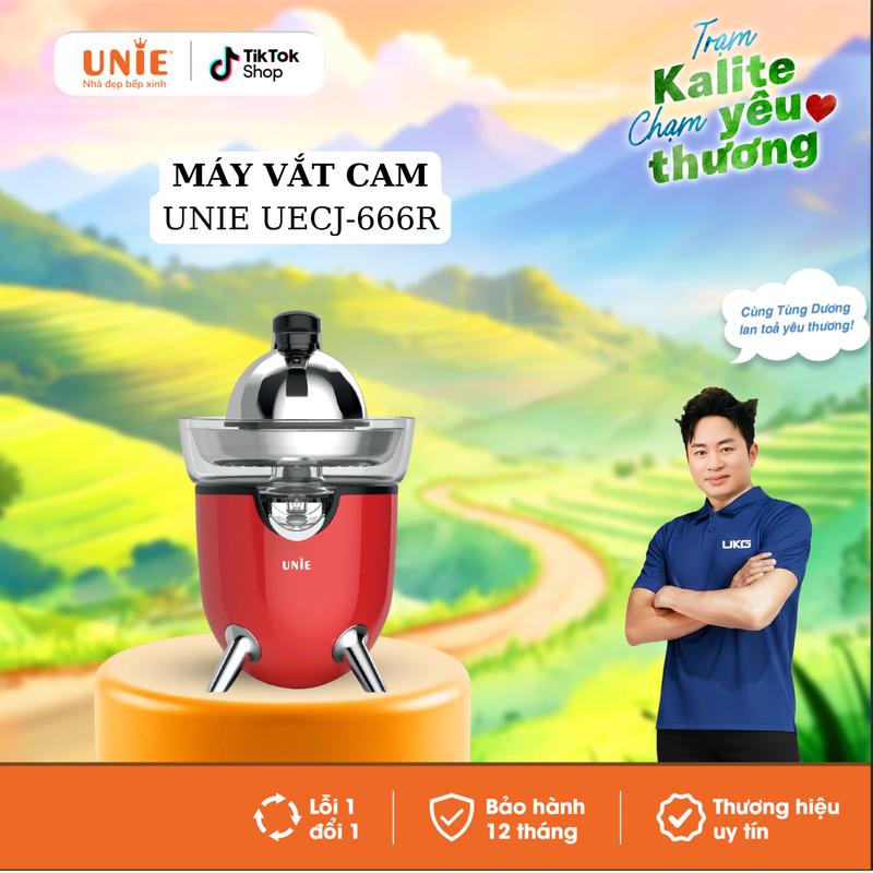Độc Quyền QL Máy Vắt Cam UNIE UECJ-666 Công Suất 100W Dung Tích Bình Chứa 500ml Lưới Lọc Inox 304 Bảo Hành 12 tháng