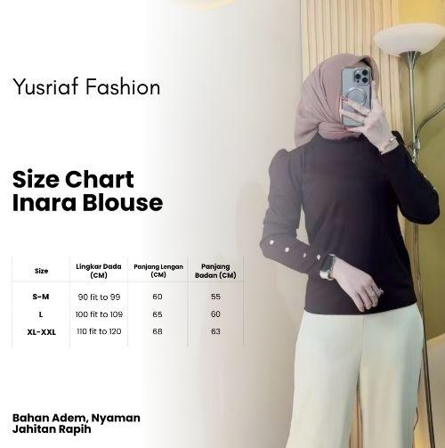 Inara Blouse Knit Premium Baju Atasan Wanita Bahan Snowrib Adem Nyaman Lengan Kancing Puffy Model Terbaru ribbed Inara Blouse Knit Premium Baju Atasan Wanita Bahan Snowrib Adem Nyaman Lengan Kancing Puffy Model Terbaru ribbed