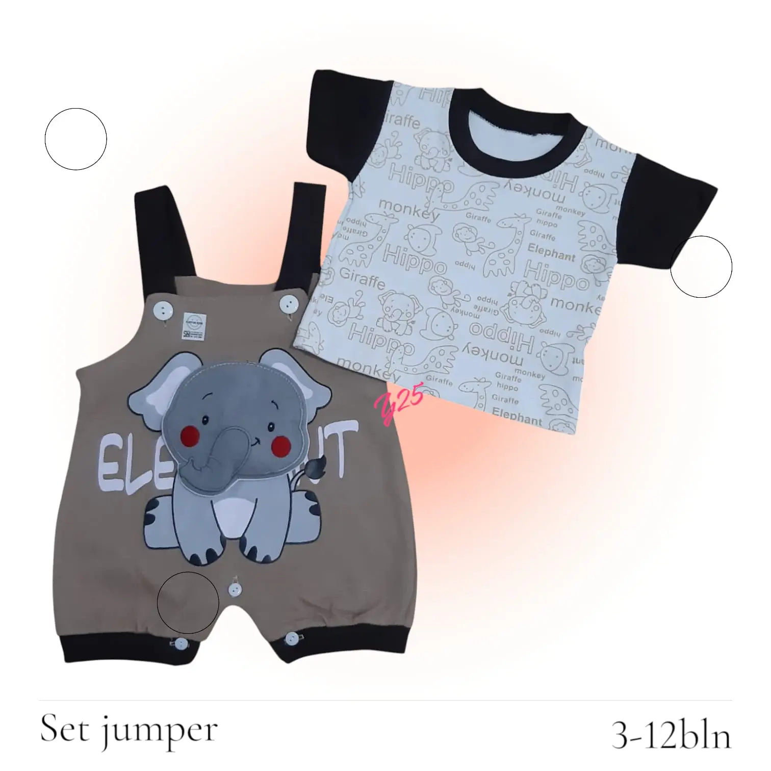 Overall Baju Setelan Kaos Celana Fashion Anak Bayi Cowok Cewek