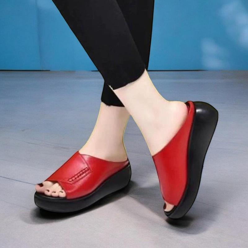TERLARIS Sandal Wedges Wanita Viral Kekinian 2024 / Sendal Cewek Remaja Dewasa TERMURAH Karet 3