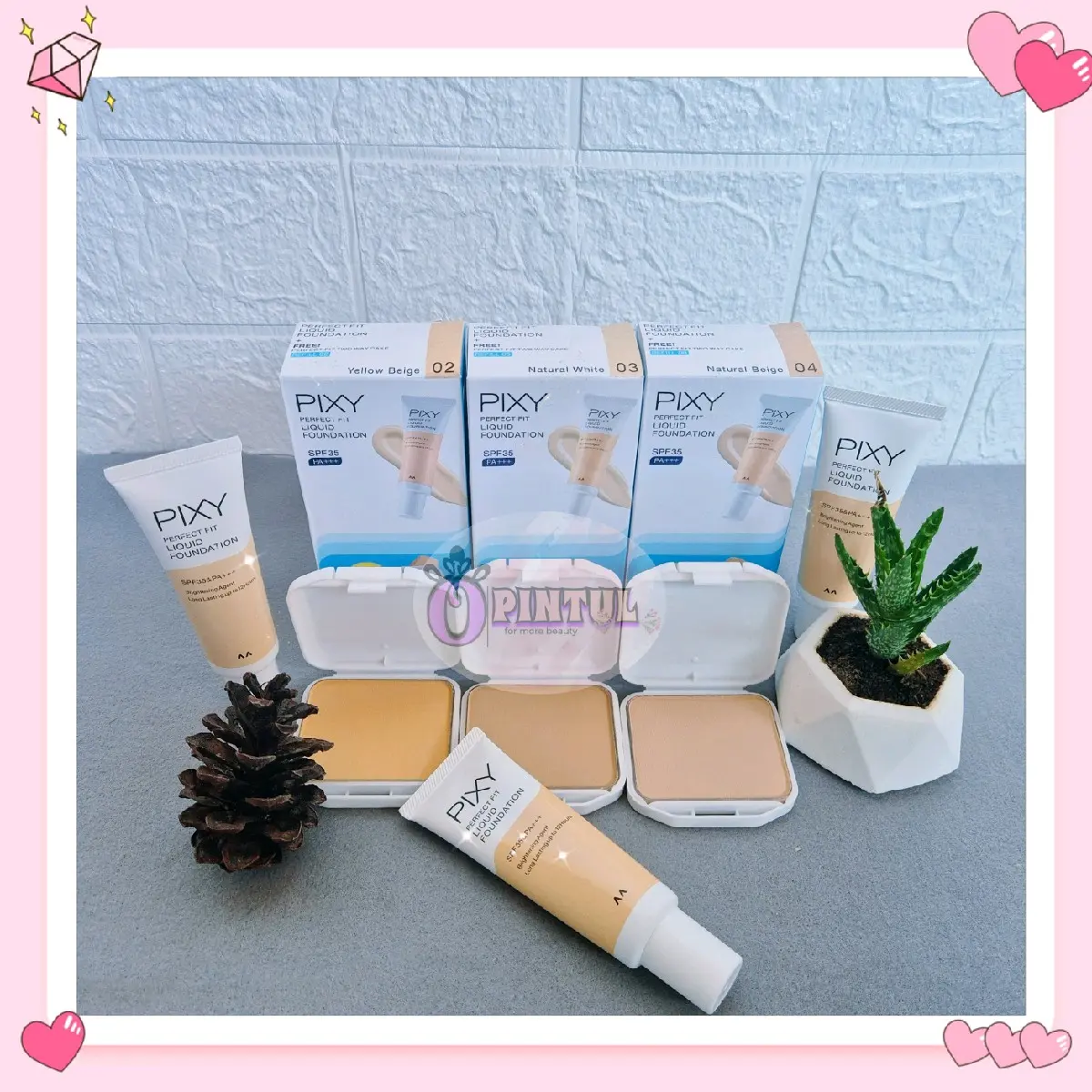 PIXY Liquid Foundation free TWC Refill // Pixy Foundation Buy 1 Get 1 Concealer Wanita