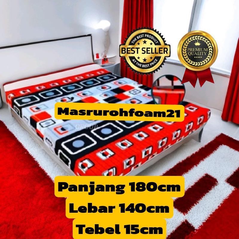 Kasur Busa Super untuk Tiga Orang Dewasa uk P180x Lx140xT15cm - Furniture 0