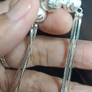 (Bebas beli 2 dapat bonus) G02 Gelang kaki bola putih S925 warna sliver simple elegan wanita titanium Korea