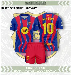 Baju Jersey Bola B4RC4 25/26 Fourth UCL Atasan Setelan DryFit FullPrint SSBW26 Sport Custom Jersey Premium Quality Dry-fit Nyaman Tahan Lama Printing Jahitan Berkualitas Tinggi Performa Maksimal baju  bola  nama  dan  nomor