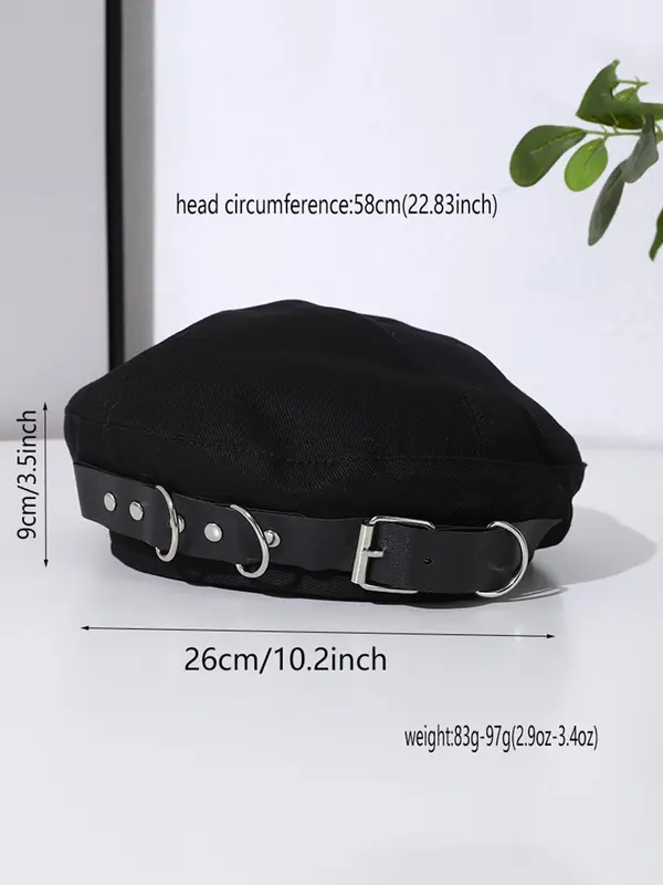 Unisex Minimalist Solid Color Beret, Casual Trendy Hat for Men & Women, Fashionable Hat for Daily Wear 1