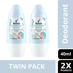 (Paket isi 2) Rexona Deodorant Roll On Glowing 2x40ml untuk wanita