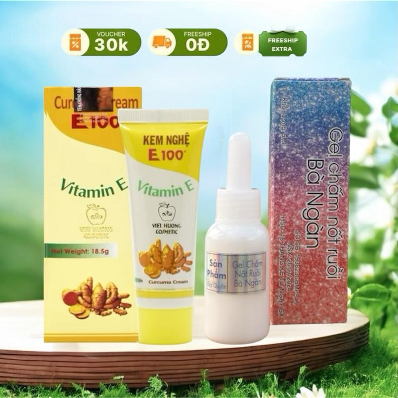 (Mua 1 Tặng 1 )CB Gel chấm nốt ruồi ,mụn cóc, tàn nhang, mụn thịt, mụn ké Và Kem nghệ hỗ trợ mờ thâm ,mờ sẹo Làm Đẹp Da Giảm Thâm
