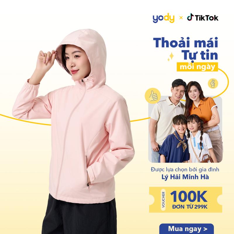 YODY Áo Khoác Nữ Mũ Liền Lót Lông AKN7015