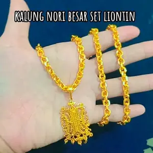 Kalung Nori Besar Set Liontin Lapis Kristal Premium