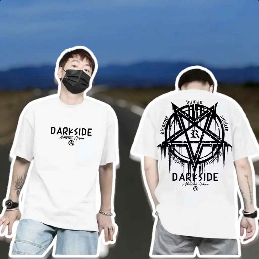 Kaos Distro Lengan pendek Pria dan wanita Motif sablon symbols Cod Flash sale Katun combed Lokal Lembut