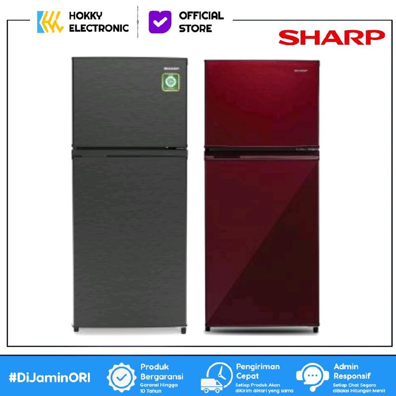 Sharp Kulkas 2 Pintu 152L SJ-195MN-HS / SJ 195 MNHS / 152 L SJ195 ...