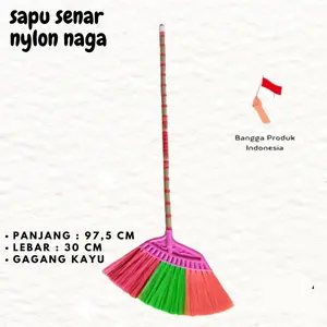 SAPU SENAR NILON / SAPU LANTAI NILON PELANGI TERLARIS / FLOOR BROOM WARNA WARNI