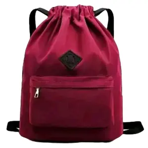 Tas Serut Gendong Cordura Black Tahan Air untuk Pria dan Wanita - Sekolah, Backpack