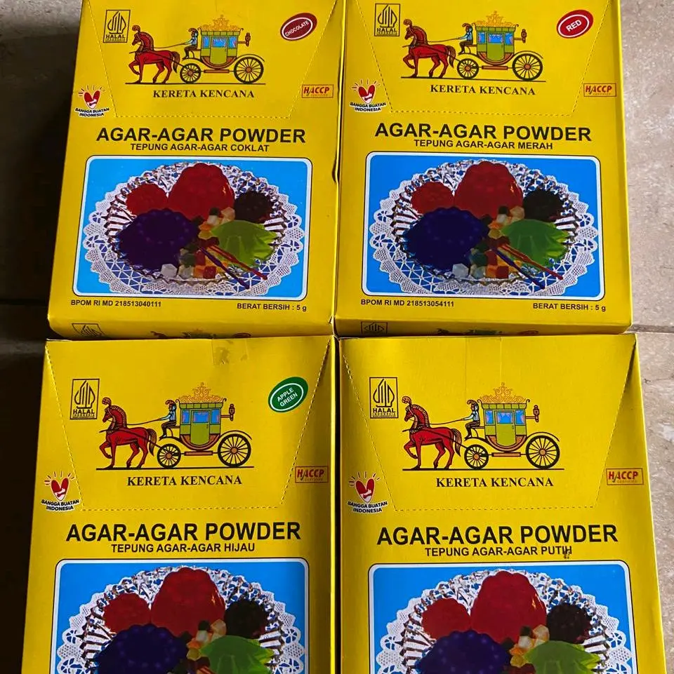 Agar Agar kereta Kencana Hijau Red Plain 1box 12pcs