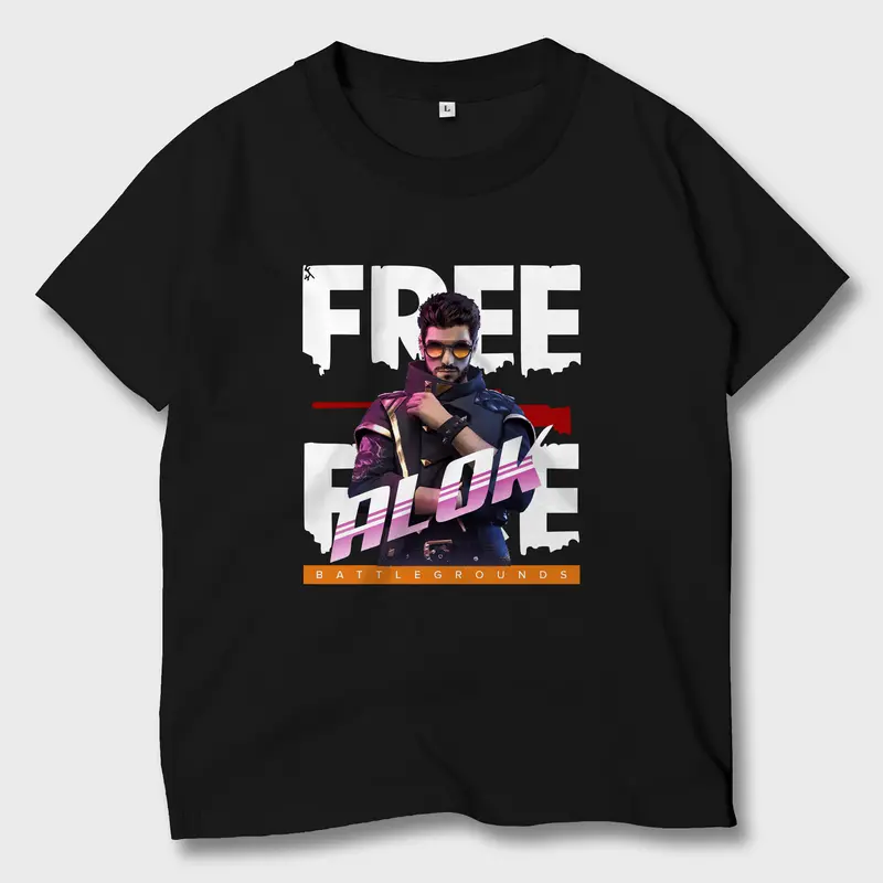 Baju Kaos Anak Game Free Fire Alok FF Atasan Anak Laki-laki Perempuan FF-01 0
