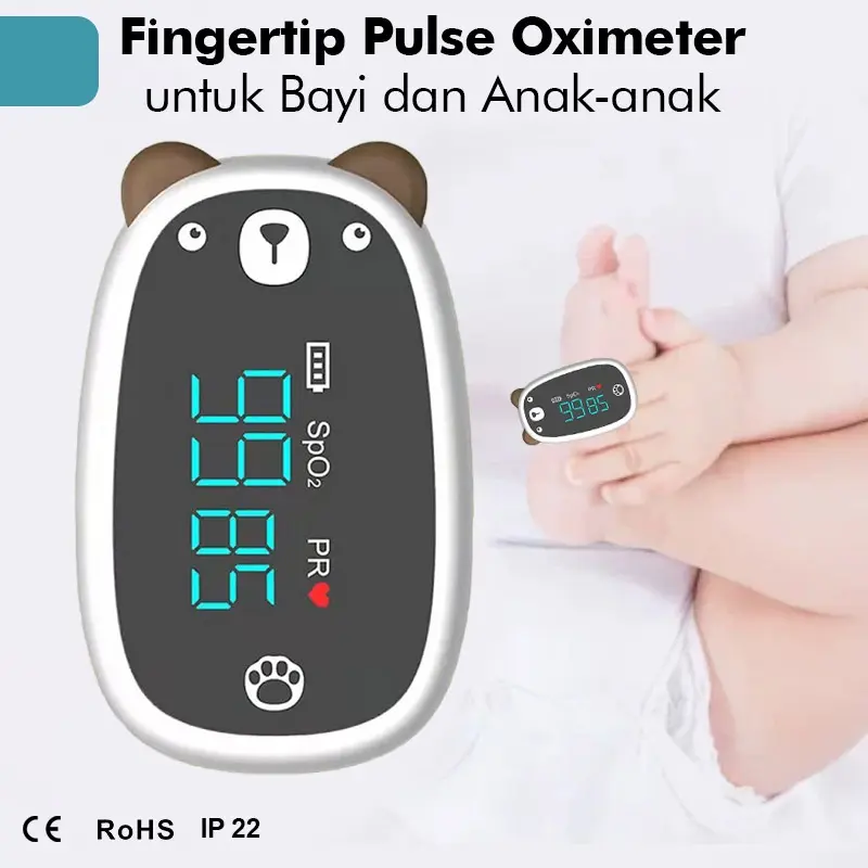 Oximeter Bayi Pediatric Pulse Oximeter LED Display Oxygen Monitor Fingertip For Children Baby & Kids