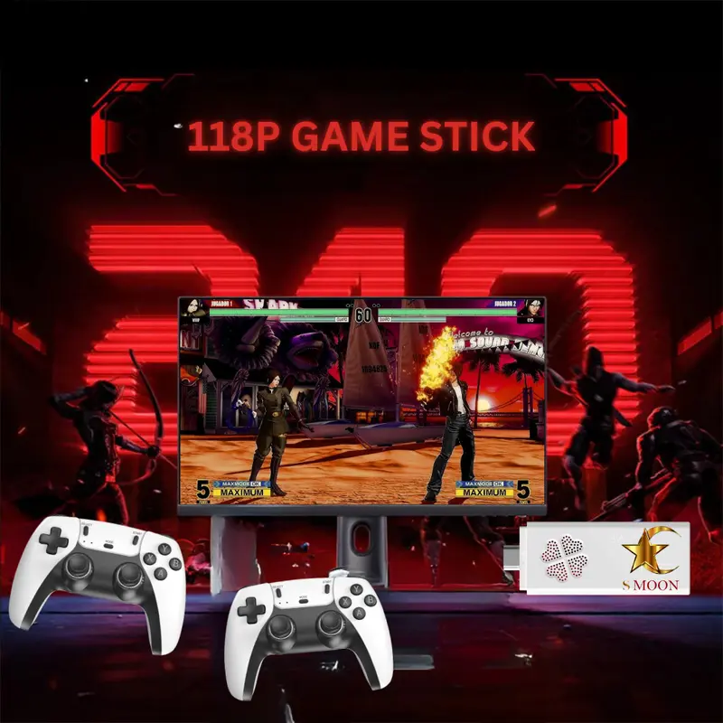 SMOON118P - PLAYGAME - DOUBLE STICK - 30.000+ GAMES - FOR TV + COMPUTER + PROYEKTOR - NO NEED WIFI 2