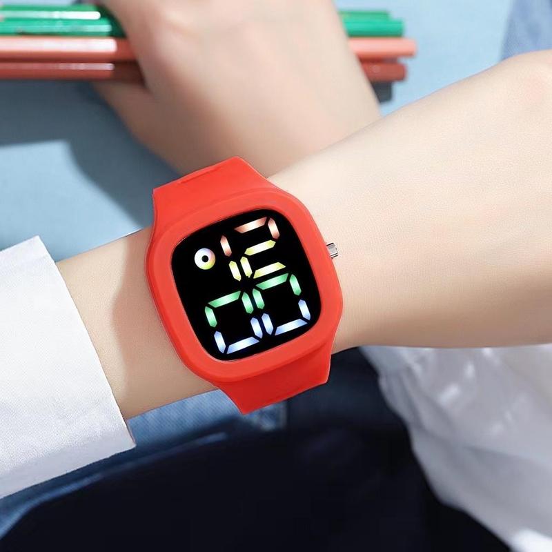 Jam Tangan Digital LED Wanita Dan Pria Strap Rubber Electronic Fashion Tahan Air Electronic Fashion Couple Anak Remaja 6