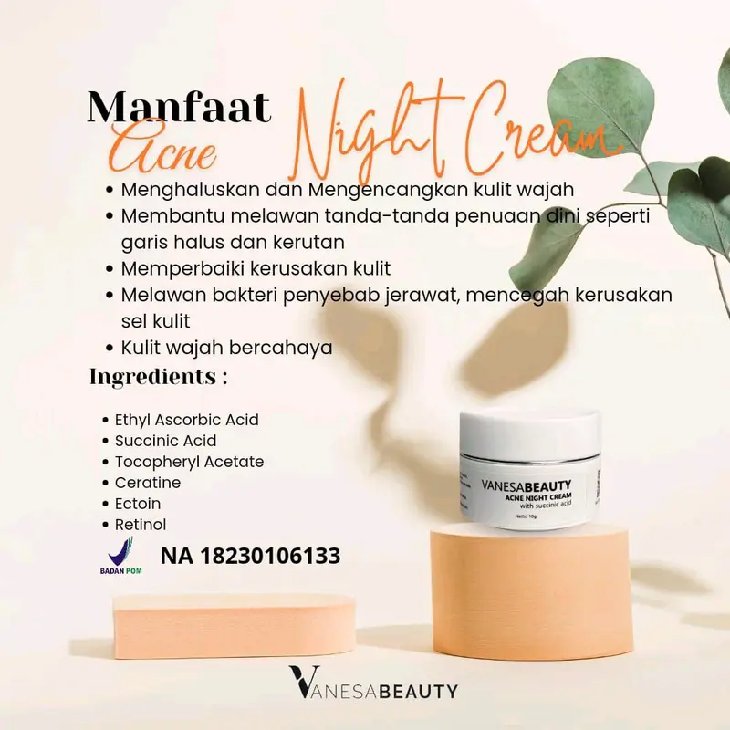 (OBRAL) Vanesa Beauty Skincare All Varia Kusam Mencerahkan memudarkan Flek mengatasi Jerawat susah putih kulit sensitif Wajah Kerutan 6