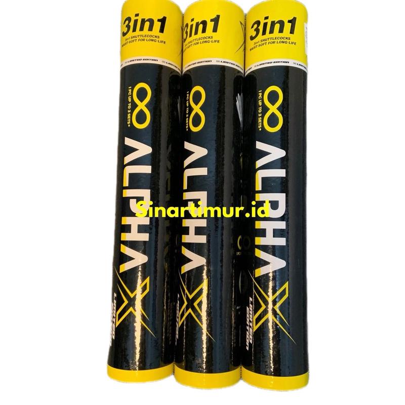 SHUTTLECOCK BADMINTON ALPHA X 3IN1 ORIGINAL kok murah 0