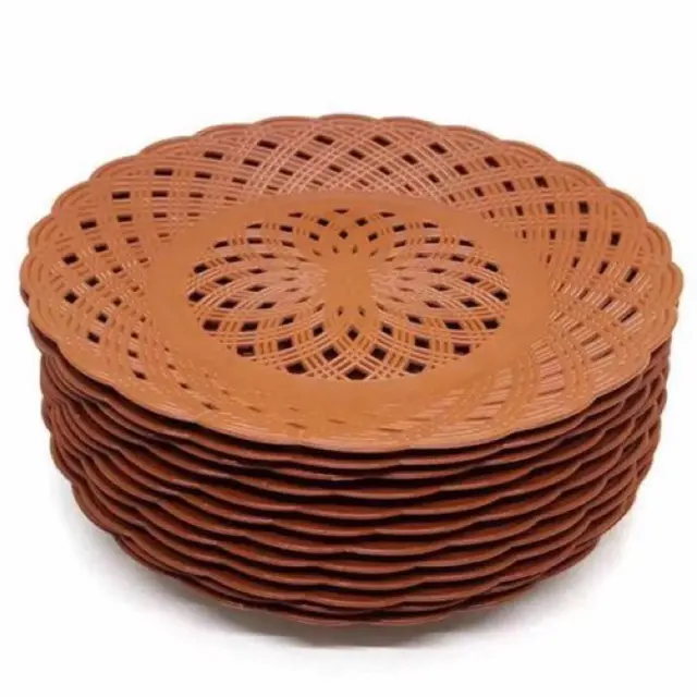 Piring Rotan Plastik Motif Anyaman Harga perlusin 0