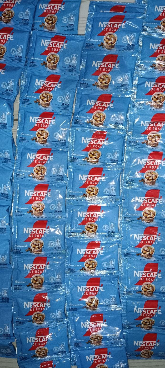 1 Renceng NESCAFE ICE ROAST AMERICANO Black Coffee kopi Instan 2g x 10 Pcs  Hitam Bubuk Pahit Air Robusta Espresso nescafe classic diet nescafe
