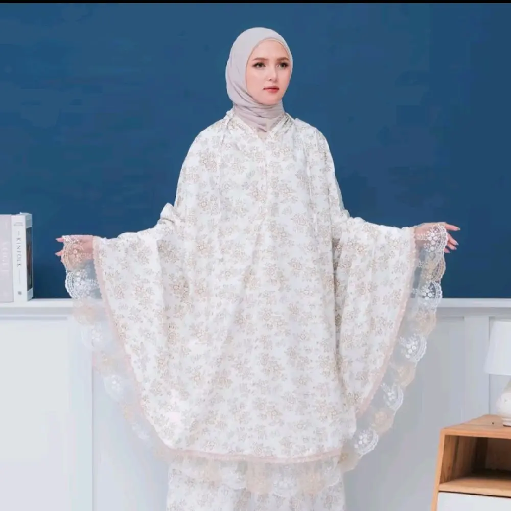 MUKENA FUJI KATUN FOIL RENDA MEWAH 2IN1 MUKENA TRAVELING MURAH