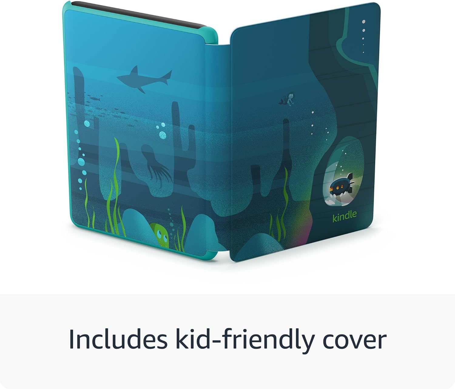 New Amazon Kindle Kids (16 GB) - If it breaks, we will replace it, includes ad-free books and cover, with glare-free display, faster page turns - Space Whale
