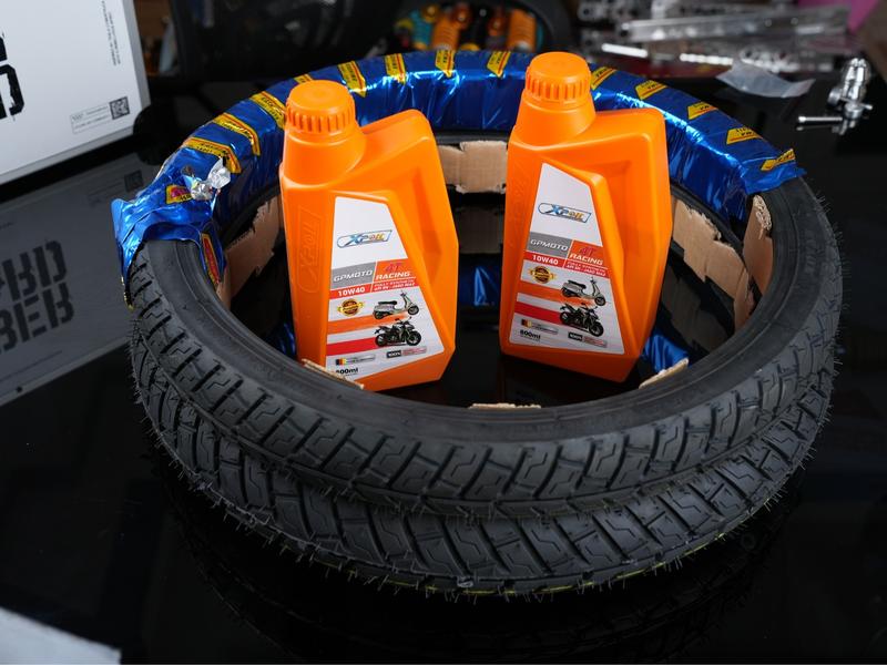 [COMBO] 2 NHỚT GP MOTO RACING 1LIT + CẶP VỎ KASHIMA CHÍNH HÃNG