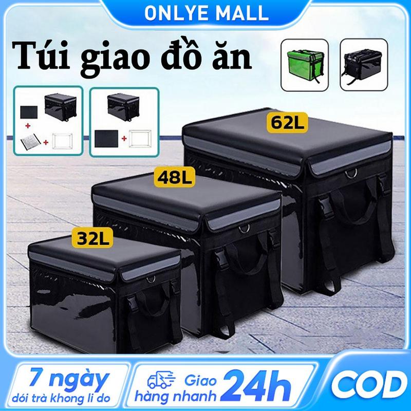 Onlye Hộp đựng mang đi và giao đồ ăn hộp cách nhiệt làm lạnh tại nhà túi giao đồ ăn chống nước cho quầy hàng thương mại túi giữ lạnh đồ uống dung tích 22 32 48 62L dễ dàng mang theo khi đi cắm trại Kem Bag Nhung