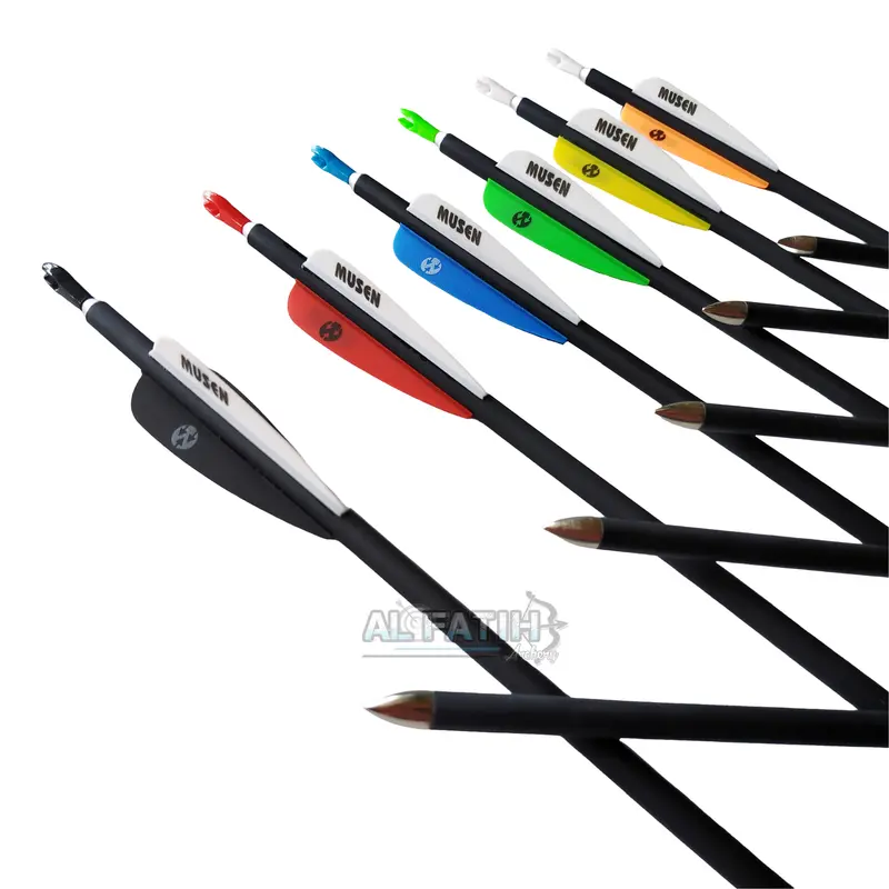 Arrow Mix Carbon Musen MSTJ-70HS Spine 700 Vanes Rubber 1