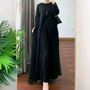outer crinkle busana muslim kardigan baju remaja dewasa Wanita Rompi  Panjang Casual Airflow Cardigan