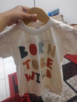 Product Review of Baju Kaos Anak UNISEX  Laki Laki/perempuan - BORN TO BE WILD - Usia 1 sampai 5thn Combed Perempuan Cotton from L**♎ 0