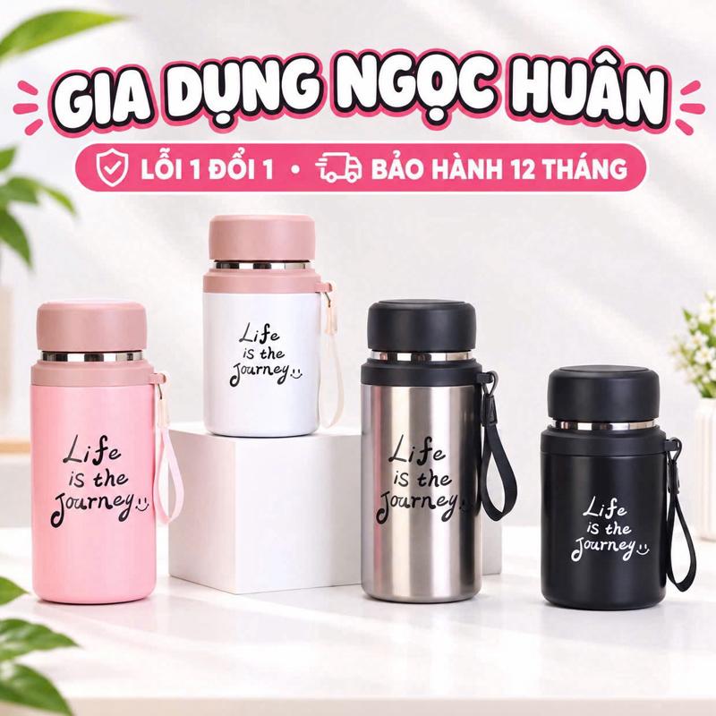 ( Xả Kho ) Bình Nước Inox 316 Cao Cấp Giữ Nóng Giữ Lạnh Chống Rò Rỉ Bảo Hành 12 Tháng Life is the Journey