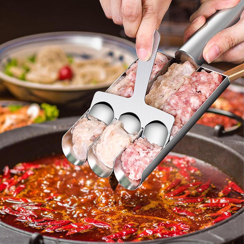 Product Introduction of Creative 304 stainless steel  Meatball Maker Set Fried Fish Beaf Meat Making Balls Mold  Kitchen Gadgets Cooking Accessories 3