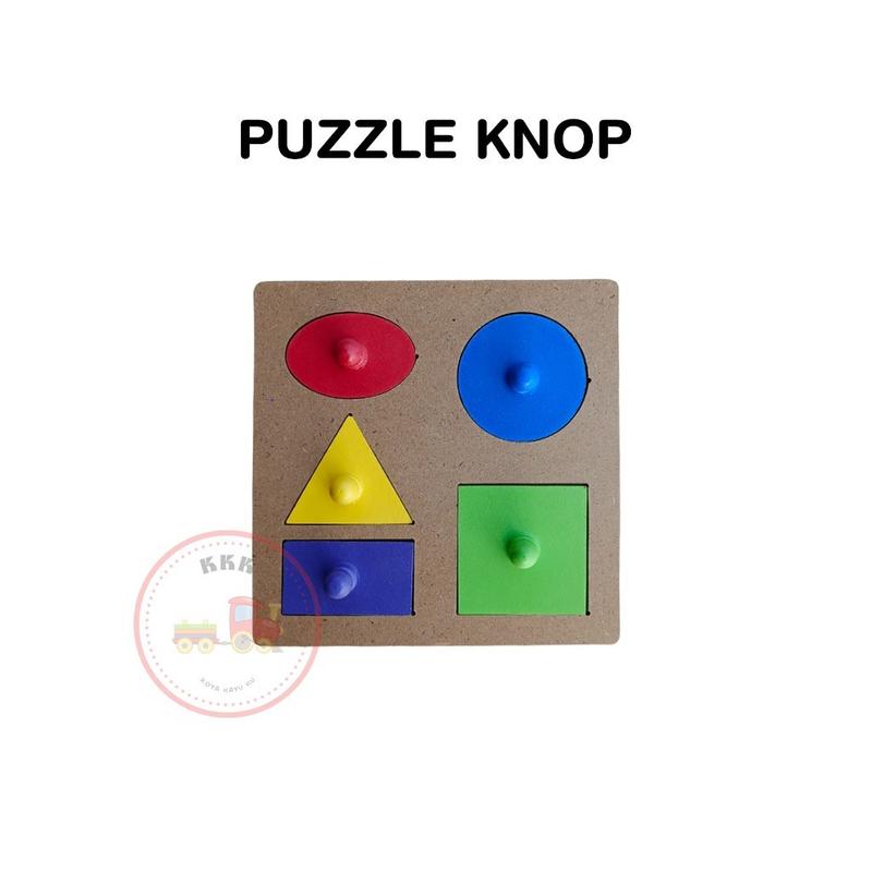Product Introduction of Mainan Edukasi Puzzle Knop Geometri 5 Bentuk 1
