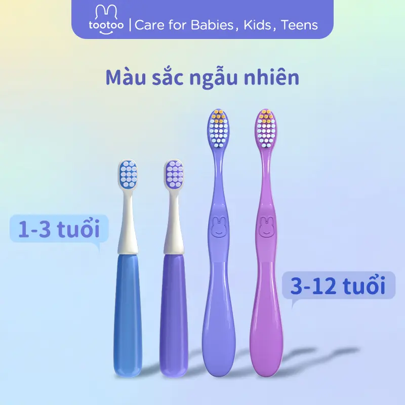【Gift】tootoo 1 PCS Bàn chải đánh răng trẻ em theo tháng hộp chiếc phân tuổi Bàn chải đánh răng thay hàng tháng (không hình chữ U) làm sạch răng miệng Cho Bé