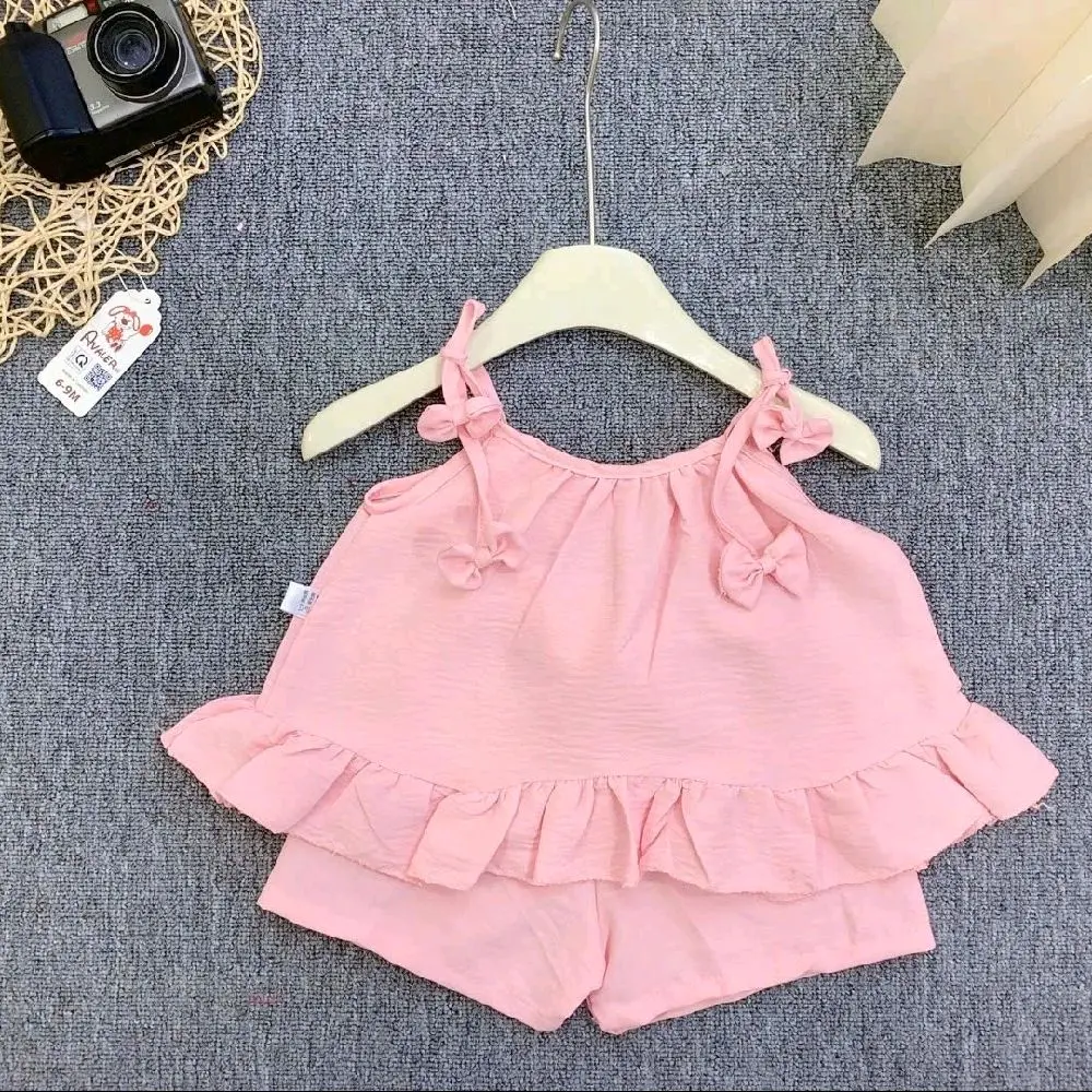 Bộ nơ  phối ren xinh xắn cho bé gái từ 6- 12kg