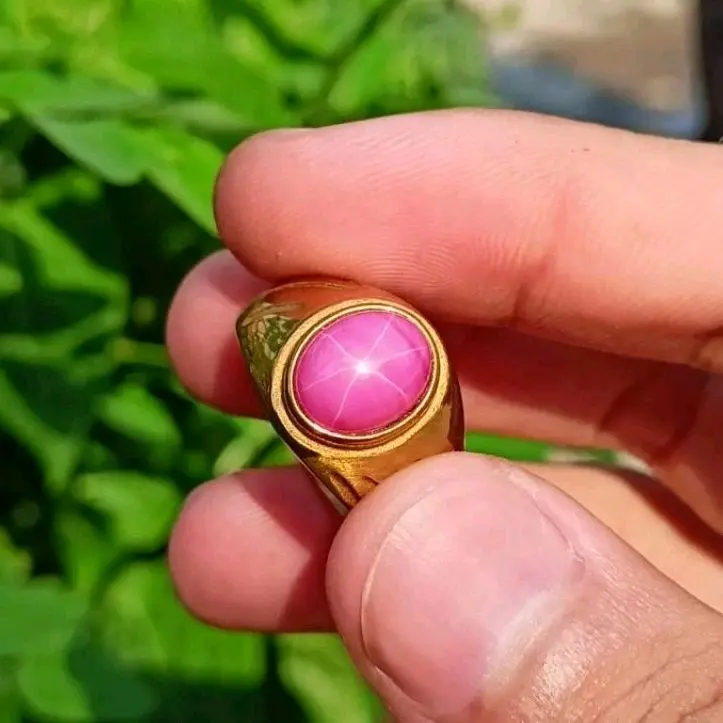 Batu Cincin Pria Ruby Star Super Mewah HQ Termurah