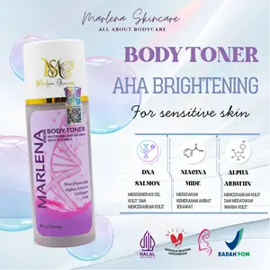 [ ecer 1 pcs ] TONER BADAN MARLENA WHITENING BPOM Mencerahkan