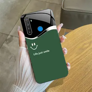 Casing Cocok untuk Realme 5i, Casing pelindung ponsel anti-jatuh kaca tempered premium-DCG01E