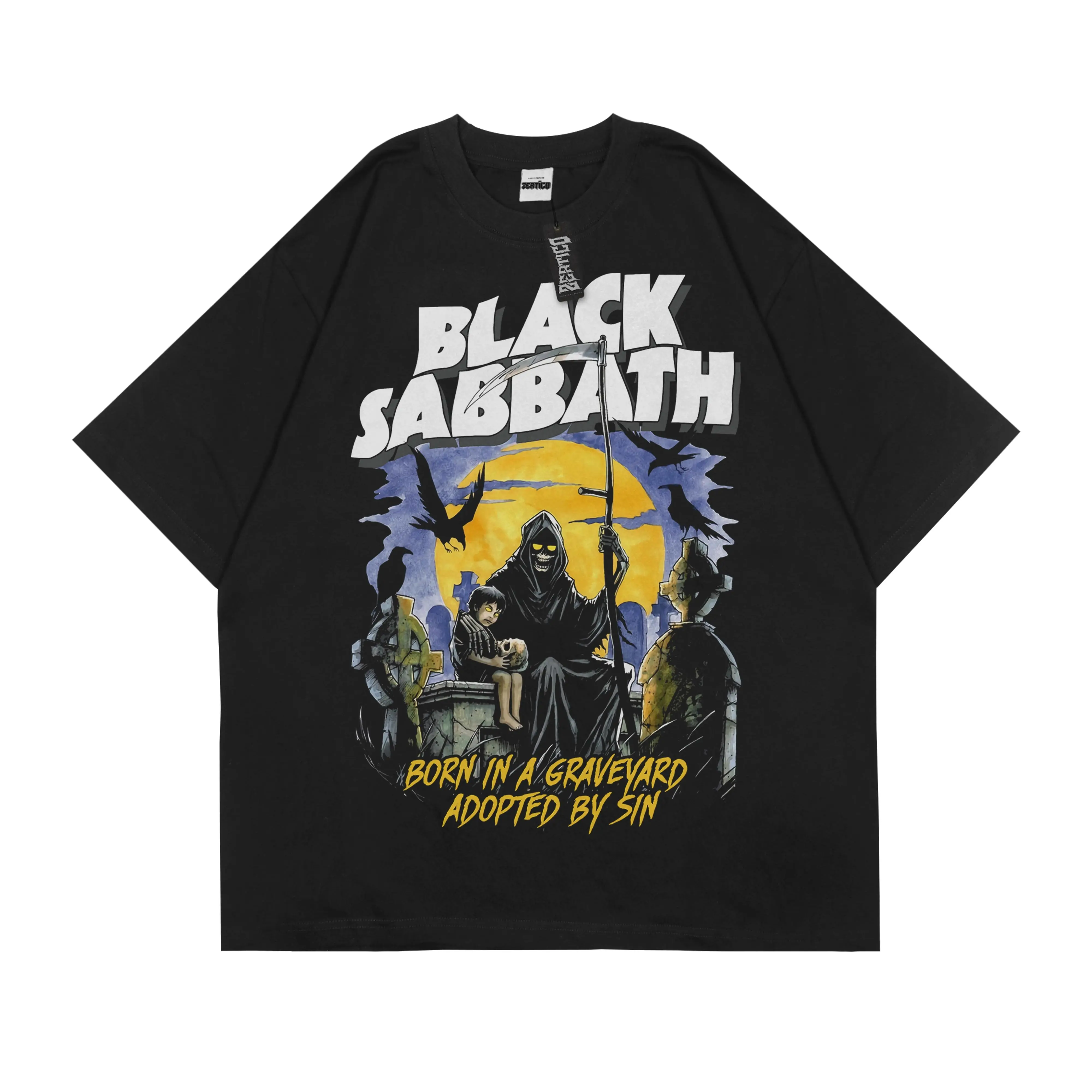 Zertico Kaos Band BLACK SABBATH Hitam Pria Wanita Cotton Combed 30s Tshirt Streetwear Premium